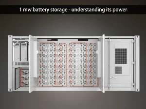 1-MW-Batteriespeicher - seine Leistung verstehen