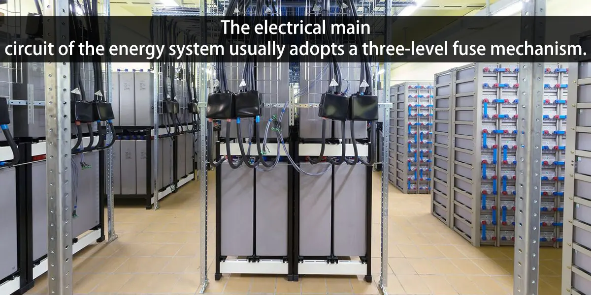 Der elektrische Hauptstromkreis des Energiesystems ist in der Regel mit einem dreistufigen Sicherungsmechanismus ausgestattet