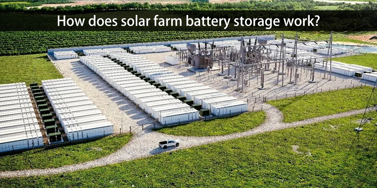 Solar farm battery storage maximizing solar power with battery
